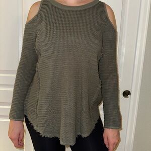 Free People Cold Shoulder Sweater